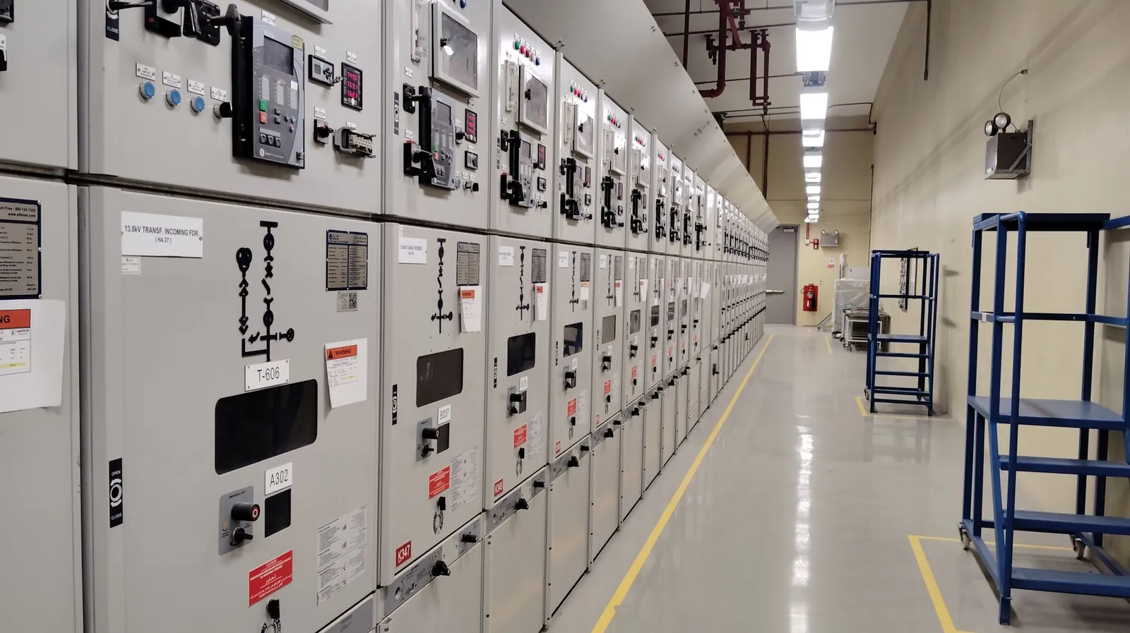 Sala técnica con cuadros de control de una instalación industrial